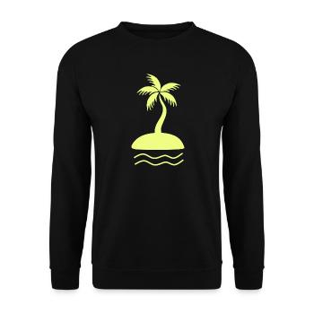 T-shirt de vacances avec Pame à concevoir soi-même - Sweat-shirt Unisexe - noir - Devant - Alina (178cm) & Michal (187cm)