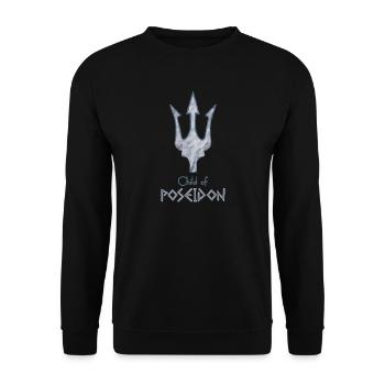 Child of Poseidon – Percy Jackson inspired design - Unisex Sweatshirt - black - Front - Alina (178cm) & Michal (187cm)