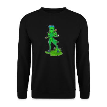 Caterpillar Baseball Batte - Sweat-shirt Unisexe - noir - Devant - Alina (178cm) & Michal (187cm)