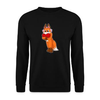 Mariage Fox Bride Heart - Sweat-shirt Unisexe - noir - Devant - Alina (178cm) & Michal (187cm)