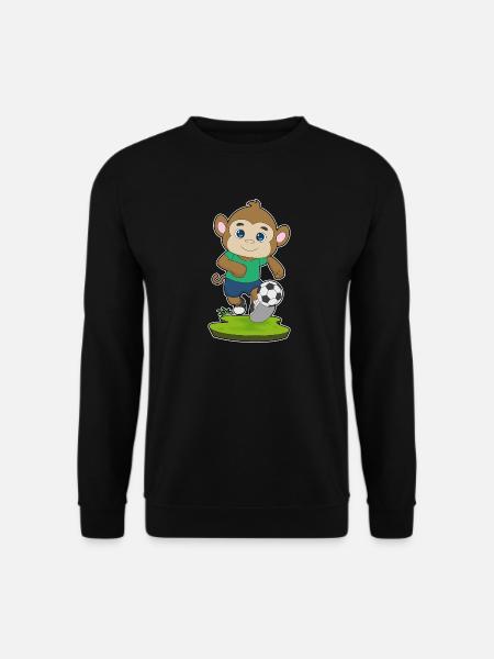 Monkey Soccer Player Soccer - Unisex Sweatshirt - black