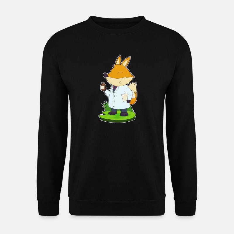 Fuchs Arzt Medizin - Unisex Pullover - Schwarz
