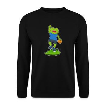 Frog Basketball Player Basketball - Unisex Sweatshirt - black - Front - Alina (178cm) & Michal (187cm)