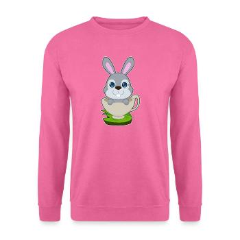 Mug lapin - Sweat-shirt Unisexe - rose - Devant