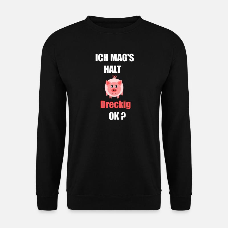 Fasching, Karneval, Kostüm, Schwein - Unisex Pullover - Schwarz
