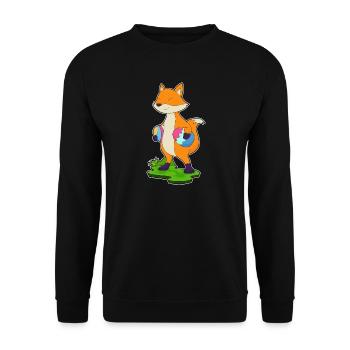 Fox Easter Easter Eggs - Unisex Sweatshirt - black - Front - Alina (178cm) & Michal (187cm)