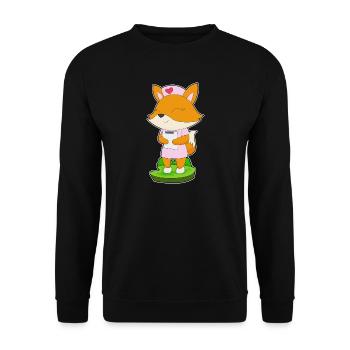 Infirmière Fox - Sweat-shirt Unisexe - noir - Devant - Alina (178cm) & Michal (187cm)
