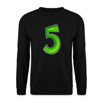 Number 5 Number Green - Unisex Sweatshirt - black - Front - Alina (178cm) & Michal (187cm)
