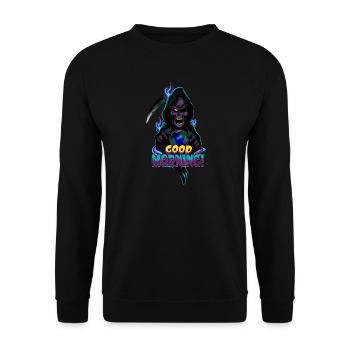 Neon Grim Reaper Good Morning - Unisex Sweatshirt - black - Front - Alina (178cm) & Michal (187cm)
