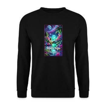 Palmiers de vacances aux Îles Cook à Parotonga - Sweat-shirt Unisexe - noir - Devant - Alina (178cm) & Michal (187cm)