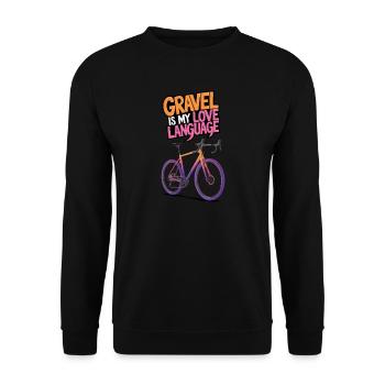 Gravel Cyclisme Amour - Sweat-shirt Unisexe - noir - Devant - Alina (178cm) & Michal (187cm)