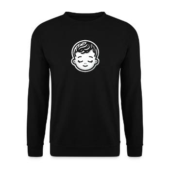 Baby Kopf Schlaf - Unisex Pullover - Schwarz - Vorne - Alina (178cm) & Michal (187cm)