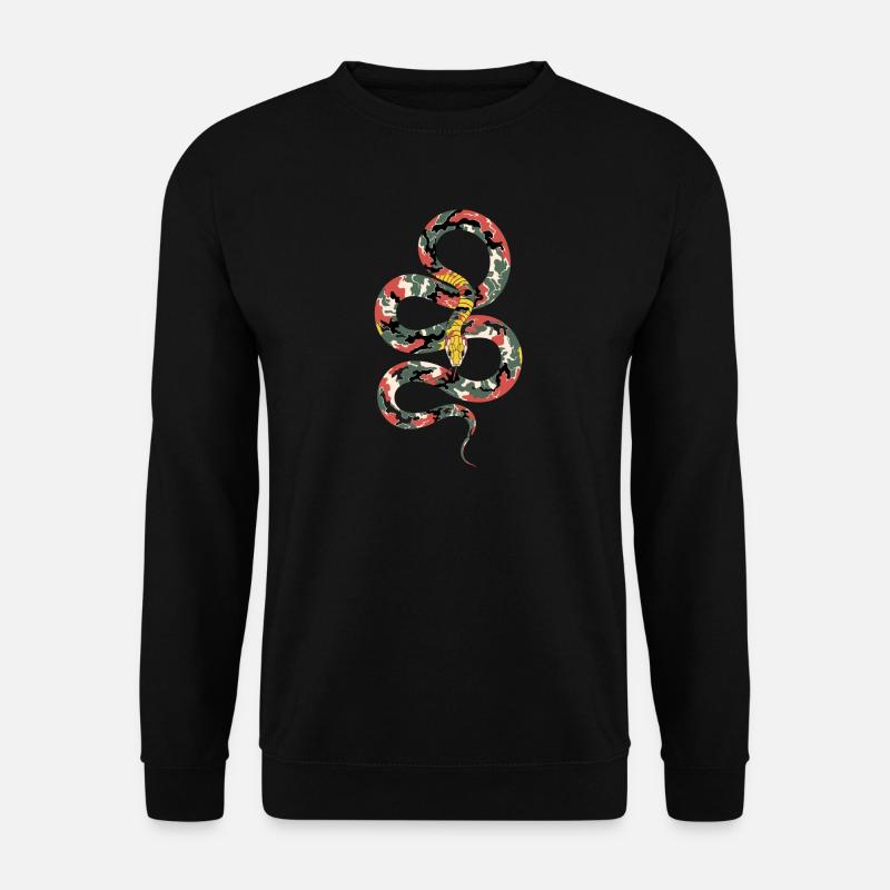 Tarn-Schlangen-Spulen - Unisex Pullover - Schwarz
