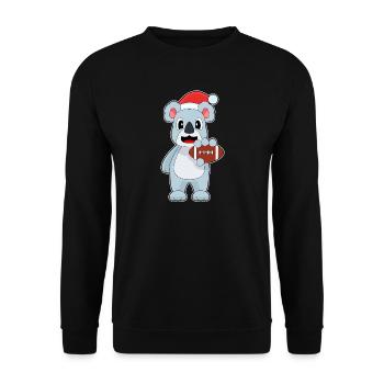 Koala Christmas American Football - Unisex Sweatshirt - black - Front - Alina (178cm) & Michal (187cm)