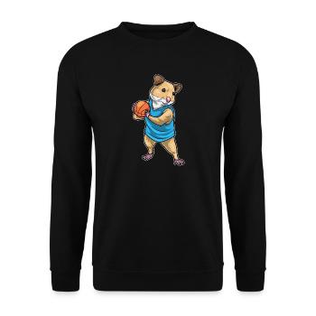 Hamster Basketteur Joueur Basketball - Sweat-shirt Unisexe - noir - Devant - Alina (178cm) & Michal (187cm)