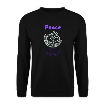 Peace - Unisex Pullover - Schwarz - Vorne - Alina (178cm) & Michal (187cm)