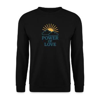 Power of love: Sun over clouds - Unisex Sweatshirt - black - Front - Alina (178cm) & Michal (187cm)