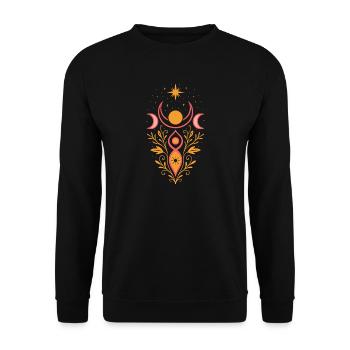 Déesse du solstice d’été, déesse du soleil - Pagan & Wicca - Sweat-shirt Unisexe - noir - Devant - Alina (178cm) & Michal (187cm)