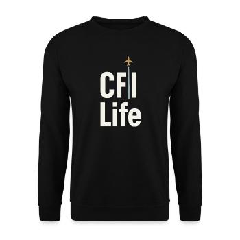 Flight Instructor Cfi Pilot Aviation Instructor - Unisex Sweatshirt - black - Front - Alina (178cm) & Michal (187cm)