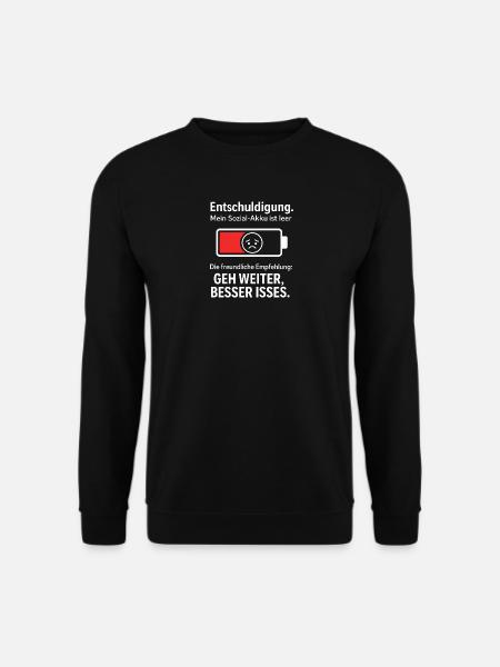 Sozialakku charges: Get your social energy - Unisex Sweatshirt - black