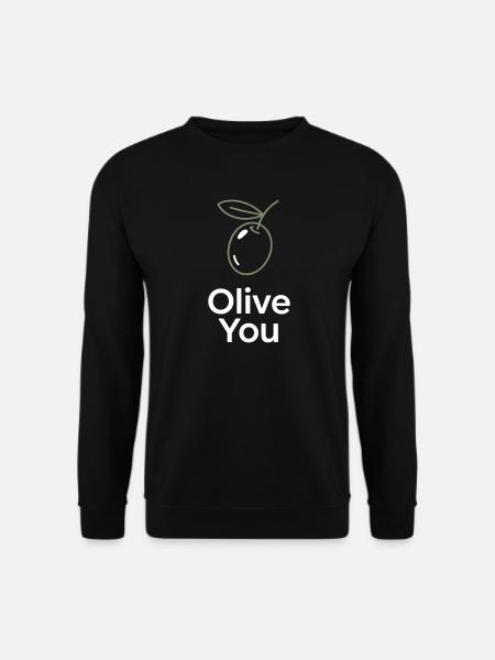 Olive You – Clean Minimal - Unisex Sweatshirt - black