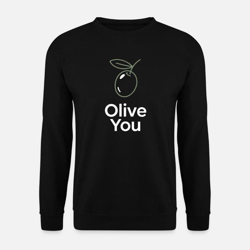 Olive You – Clean Minimal - Unisex Sweatshirt - black