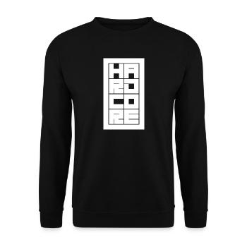 Hardcore bold and blocked typography logo design - Unisex Sweatshirt - black - Front - Alina (178cm) & Michal (187cm)