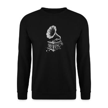 Charme vintage de gramophone - Sweat-shirt Unisexe - noir - Devant - Alina (178cm) & Michal (187cm)
