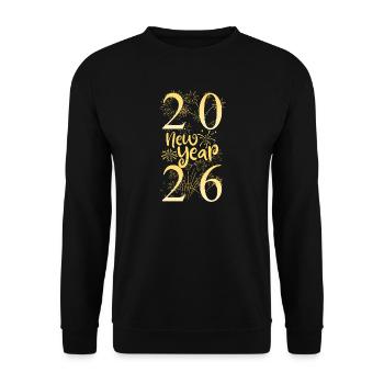 Happy New Year 2026 New Year New Year - Sweat-shirt Unisexe - noir - Devant - Alina (178cm) & Michal (187cm)