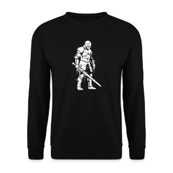 Vecteur de Streetwear Graffiti Knight - Sweat-shirt Unisexe - noir - Devant - Alina (178cm) & Michal (187cm)