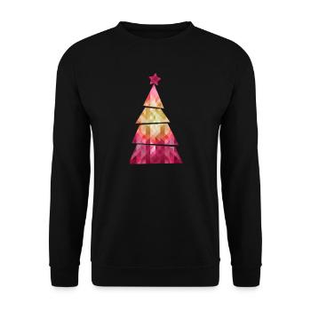 Christmas Tree - Weihnachtsbaum - Weihnachten - Unisex Pullover - Schwarz - Vorne - Alina (178cm) & Michal (187cm)