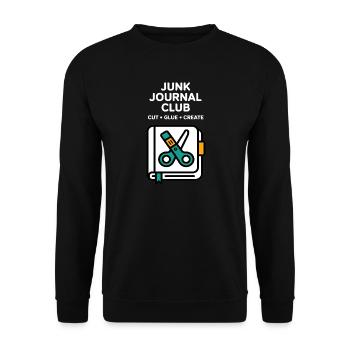 Junk Journal Club Cut Glue Create - Unisex Sweatshirt - black - Front - Alina (178cm) & Michal (187cm)