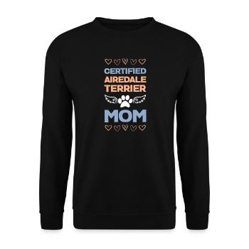 Airedale Terrier Mom - Unisex Sweatshirt - black - Front - Alina (178cm) & Michal (187cm)