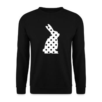Bunny Dots Easter Gift - Unisex Sweatshirt - black - Front - Alina (178cm) & Michal (187cm)