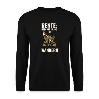 Randonnée pour cadeaux de retraité - Mon nouveau travail - Sweat-shirt Unisexe - noir - Devant - Alina (178cm) & Michal (187cm)