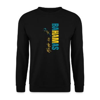 Hergestellt auf den Bahamas, geboren auf den Bahamas - Unisex Pullover - Schwarz - Vorne - Alina (178cm) & Michal (187cm)