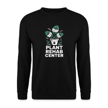 Plant Rehab Center Pflanzenretter Pfnaze - Unisex Pullover - Schwarz - Vorne - Alina (178cm) & Michal (187cm)