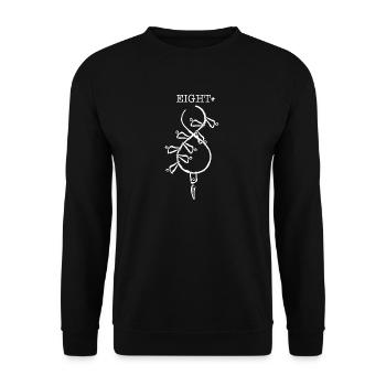 Eight-_white - Unisex Sweatshirt - black - Front - Alina (178cm) & Michal (187cm)