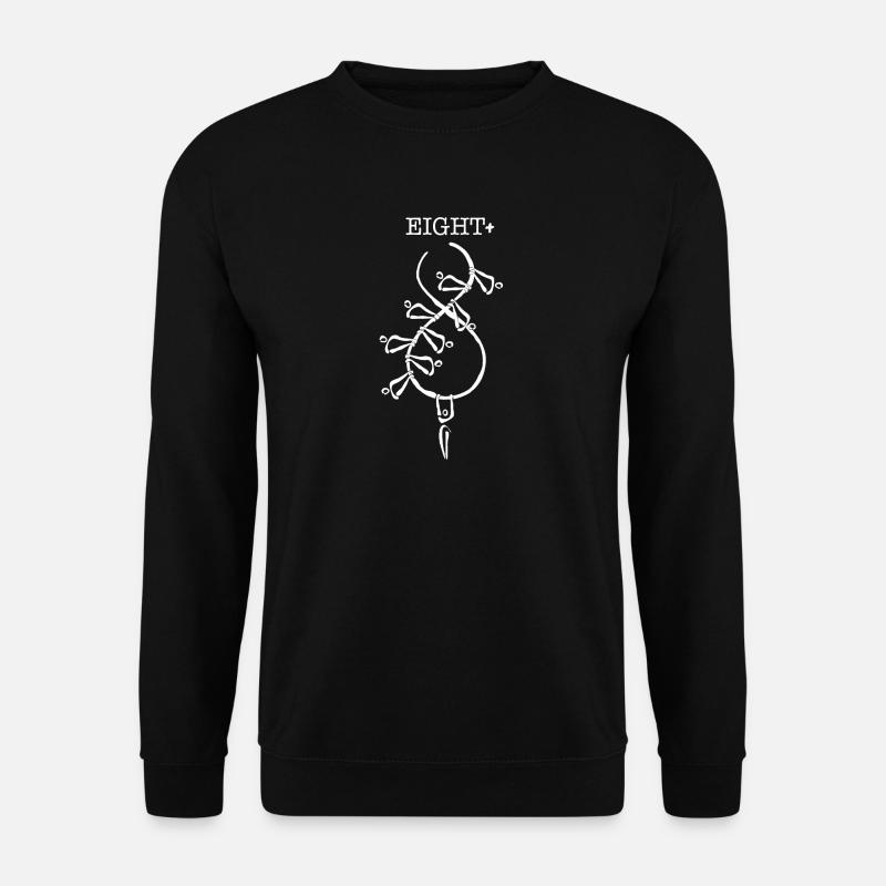 Eight-_white - Unisex Sweatshirt - black