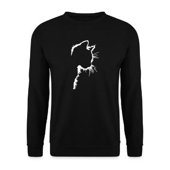 Style de la ligne de silhouette des chats - Sweat-shirt Unisexe - noir - Devant - Alina (178cm) & Michal (187cm)
