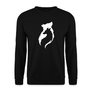 Loup dans l’art mystique de la nature sauvage du loup - Sweat-shirt Unisexe - noir - Devant - Alina (178cm) & Michal (187cm)