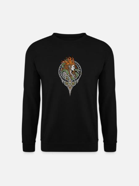 Der Gestaltwandler mit der Schlange - Unisex Pullover - Schwarz