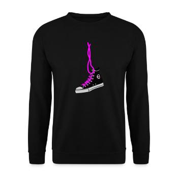 chucks - Unisex Pullover - Schwarz - Vorne - Alina (178cm) & Michal (187cm)