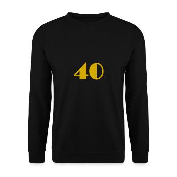 40. 40 YEARS. 40th ANNIVERSARY. BIRTHDAY 40 YEARS. - Unisex Sweatshirt - black - Front - Alina (178cm) & Michal (187cm)