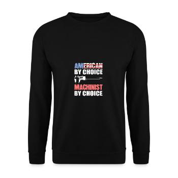 Machinist of choice Mechanic Gift - Unisex Sweatshirt - black - Front - Alina (178cm) & Michal (187cm)