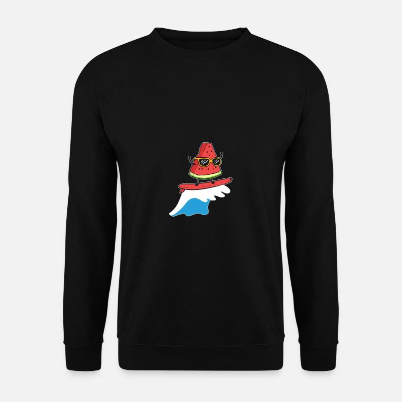 Pastèque Surf Windsurfer Cadeau - Sweat-shirt Unisexe - noir