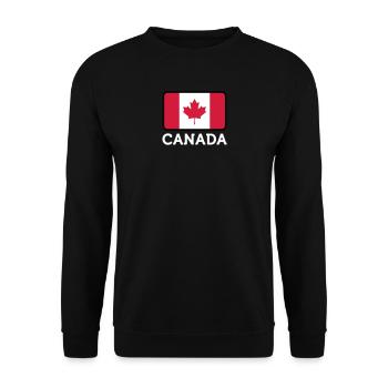 National Flag Of Canada - Unisex Sweatshirt - black - Front - Alina (178cm) & Michal (187cm)