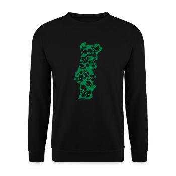 Portugal - Unisex Pullover - Schwarz - Vorne - Alina (178cm) & Michal (187cm)