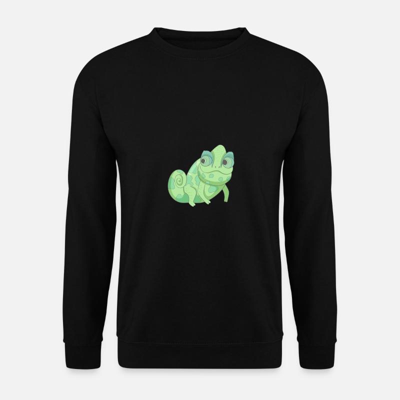 Grünes Chameleon - Unisex Pullover - Schwarz