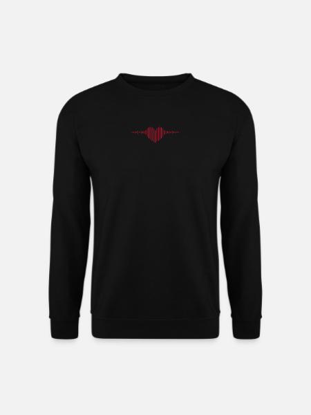 Equalizer Herz Frequenz lustiges Musik Geschenk - Unisex Pullover - Schwarz